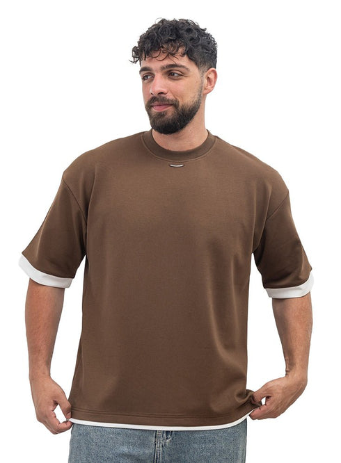 Brown Design 4035 NF-Round T-Shirt - Khotwh