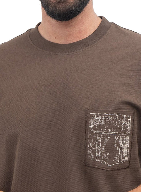 Brown Design 4058 NF-Round T-Shirt - Khotwh