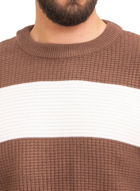 Brown - Design 7016 VIG - Round Pullover - Khotwh