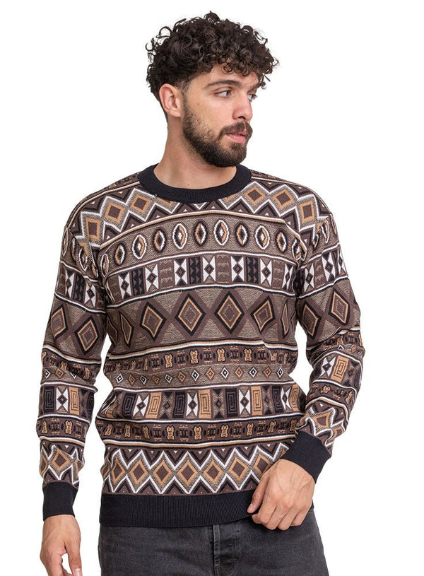 Brown - Design p2241 PF - Round Pullover - Khotwh