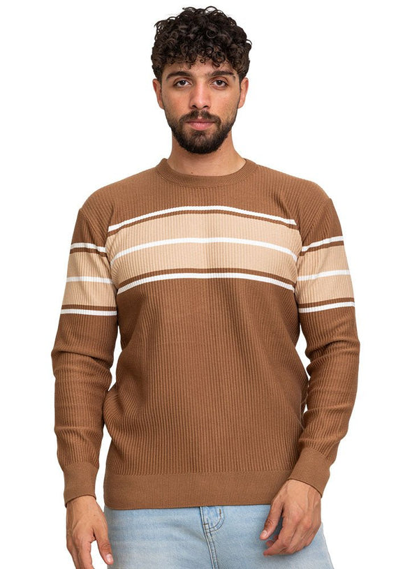 Brown - Design0012 BS - Round Pullover - Khotwh