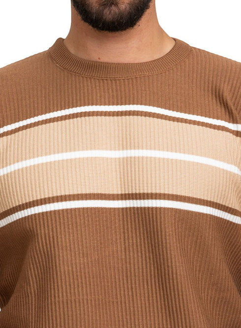 Brown - Design0012 BS - Round Pullover - Khotwh