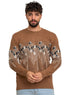 Brown - Design120 - 1 Br - Striped Pullover - Khotwh