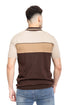 Brown F - Zipper Polo Knit T-Shirt - Khotwh
