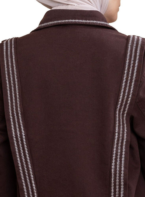 Brown Gabardine Jacket 1 - Khotwh