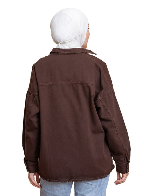 Brown Gabardine Jacket 2 - Khotwh