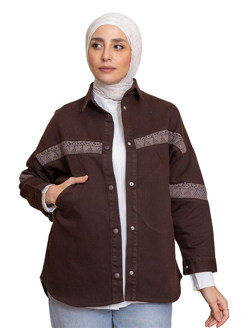 Brown Gabardine Jacket 3 - Khotwh