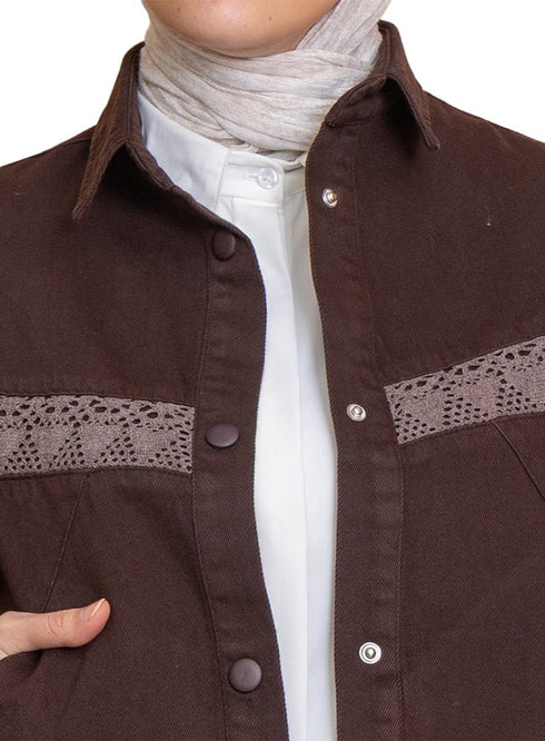 Brown Gabardine Jacket 3 - Khotwh