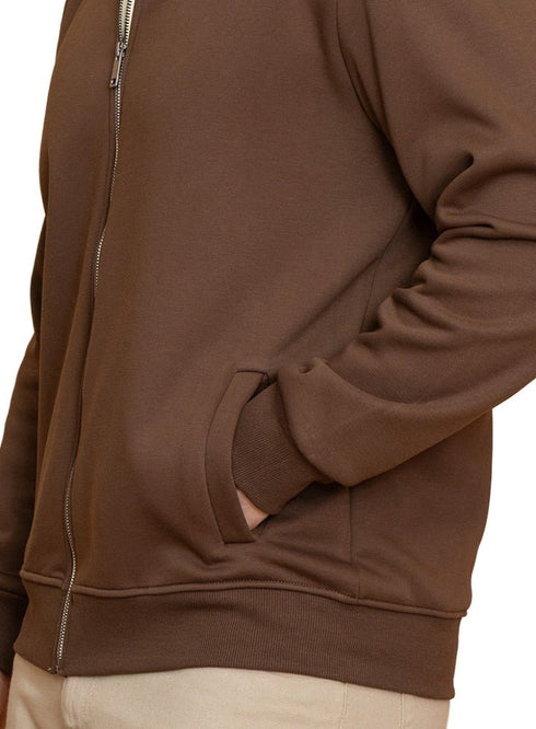 Brown High Neck Sweater - Khotwh