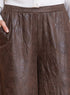 Brown Leather Pants - Khotwh