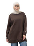 Brown Long V - Over Size Sw - Round - Khotwh