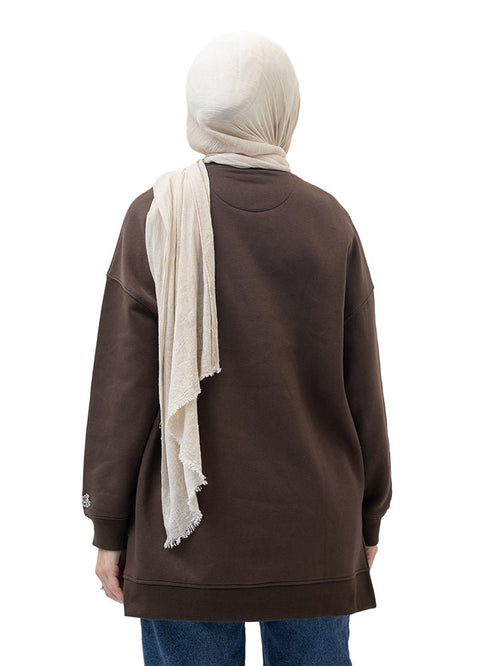 Brown Long V - Over Size Sw - Round - Khotwh