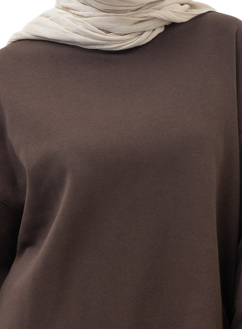 Brown Long V - Over Size Sw - Round - Khotwh