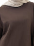 Brown Long V - Over Size Sw - Round - Khotwh