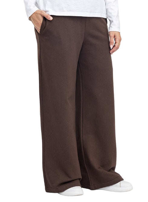 Brown Melton Wide Leg (W) - Khotwh