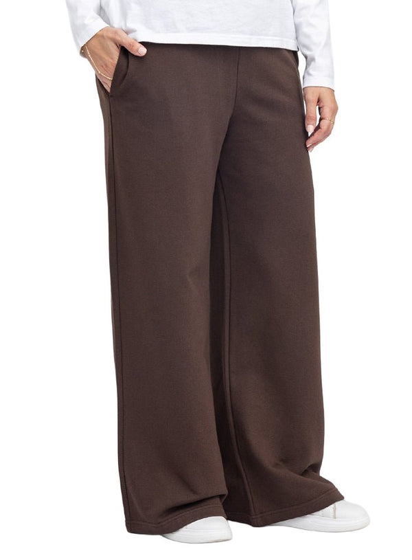 Brown Melton Wide Leg (W) - Khotwh