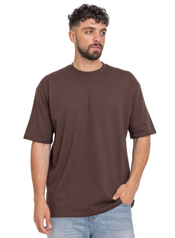 Brown O.S Round T-Shirt - Khotwh