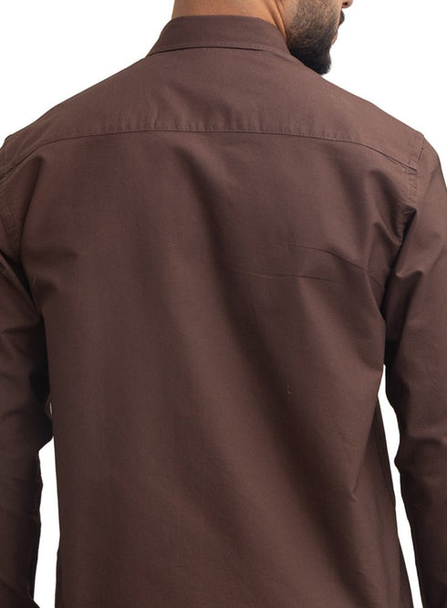 Brown Oxford Shirt - Khotwh