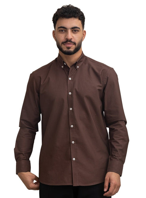 Brown Oxford Shirt - Khotwh