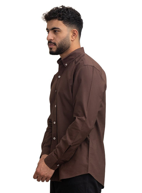 Brown Oxford Shirt - Khotwh