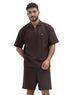 Brown Polo Neck Suit - Khotwh