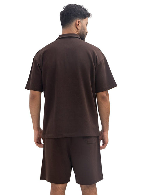 Brown Polo Neck Suit - Khotwh