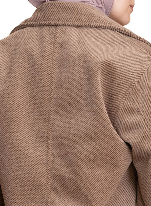 Brown RD - Short Jacquard Jacket - Khotwh