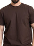 Brown Relaxed Round T-Shirt - Khotwh