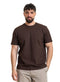 Brown Relaxed Round T-Shirt - Khotwh