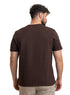 Brown Relaxed Round T-Shirt - Khotwh