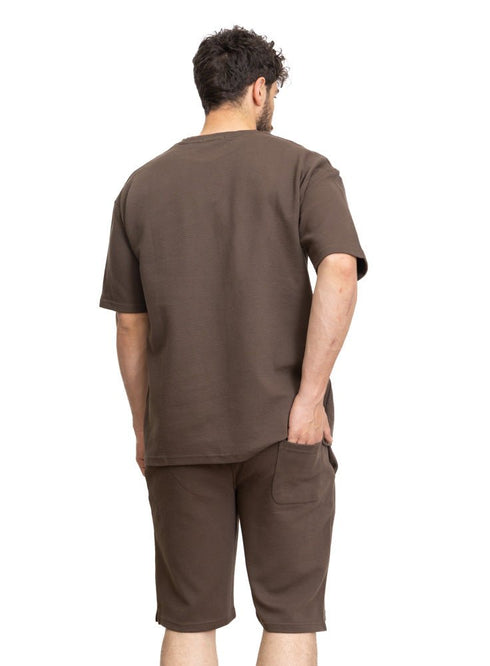 Brown Ribbed suit (M) - Khotwh