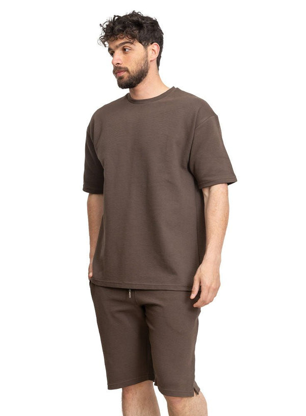 Brown Ribbed suit (M) - Khotwh