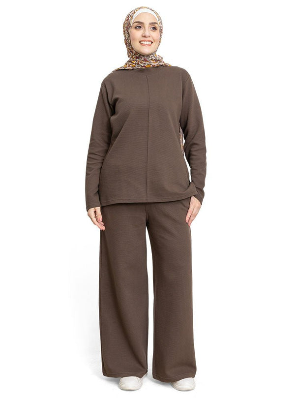 Brown Ribbed suit (W) - Khotwh