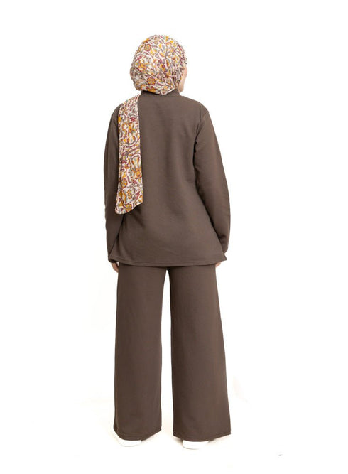 Brown Ribbed suit (W) - Khotwh