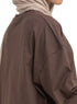 Brown V-Over Size Long-Sleeve - Khotwh