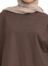 Brown V-Over Size Long-Sleeve - Khotwh