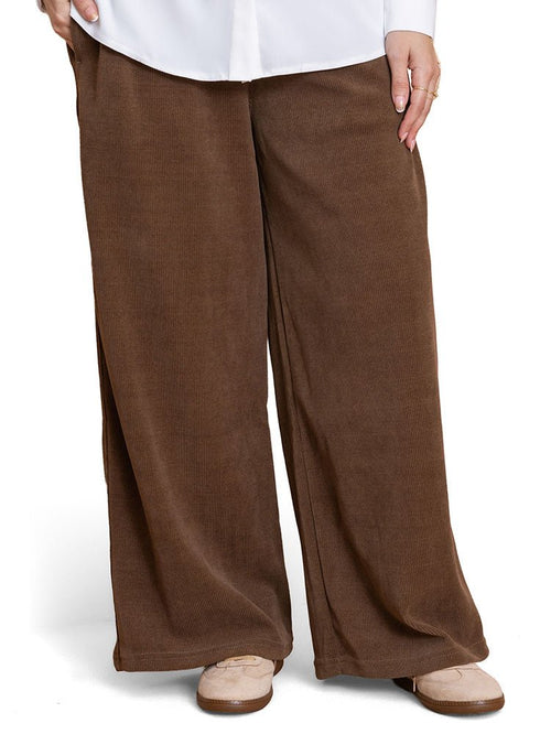 Brown Velvet Wide Leg (W) - Khotwh