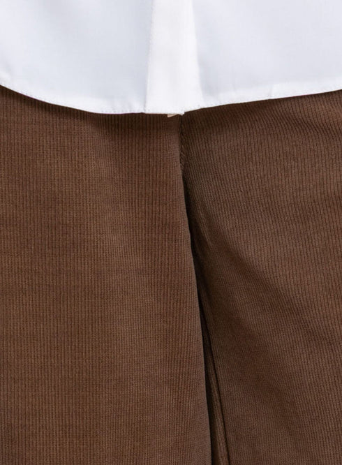 Brown Velvet Wide Leg (W) - Khotwh