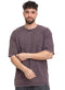 Brown Washed O - S Round T-Shirt - Khotwh