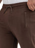 Brown Zipper-Melton Wide Leg - Khotwh