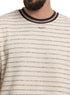 Brown*off - white Design 3042 NF - Striped Round T-Shirt - Khotwh