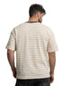 Brown*off - white Design 3042 NF - Striped Round T-Shirt - Khotwh