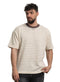 Brown*off - white Design 3042 NF - Striped Round T-Shirt - Khotwh