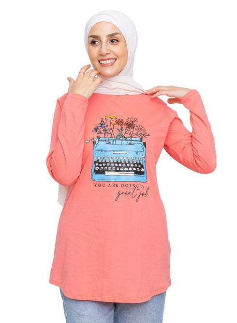 Bubblegum Printed Long - Sleeve Design 23 - Khotwh