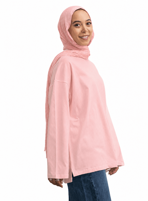 Bubblegum V-Over Size Long-Sleeve - Khotwh