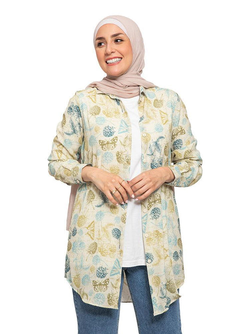 Butter Fly L.Printed Blouse - Khotwh