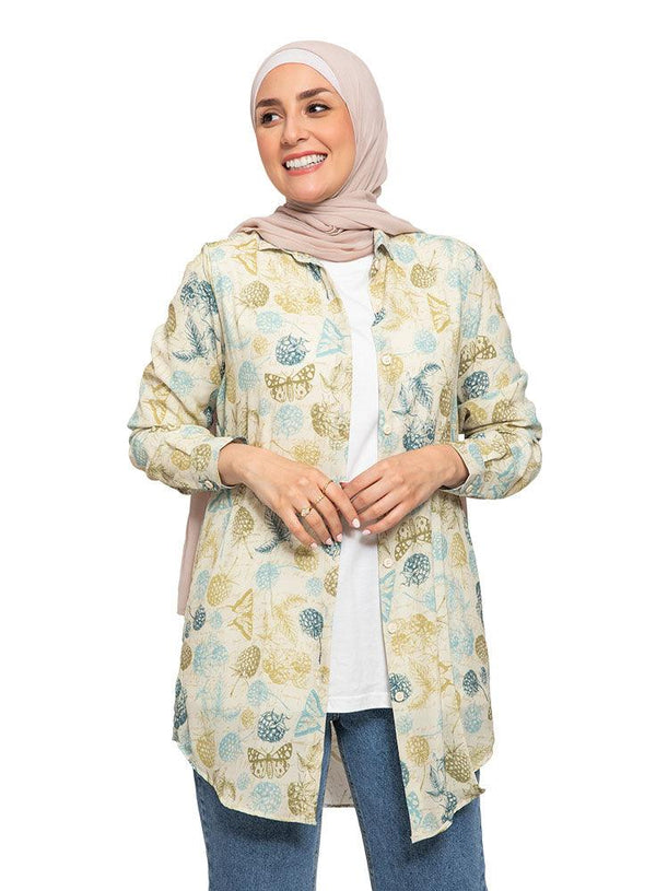 Butter Fly L.Printed Blouse - Khotwh