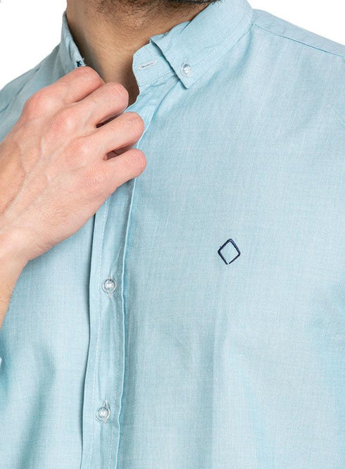 C - River Blue Oxford Shirt - Khotwh