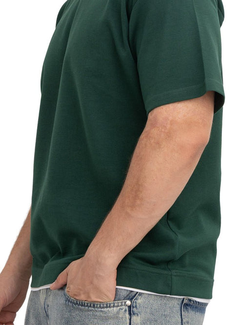 Cactus Double-Layerd Oversize Round T-Shirt - Khotwh
