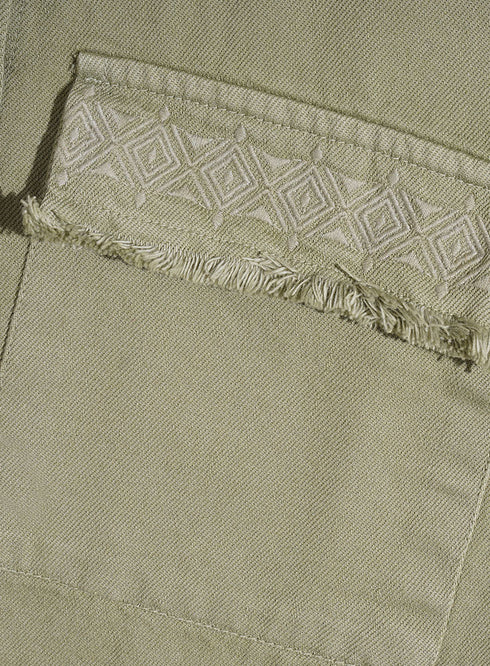 Cactus Embroidered Gabardine Shirt - Khotwh